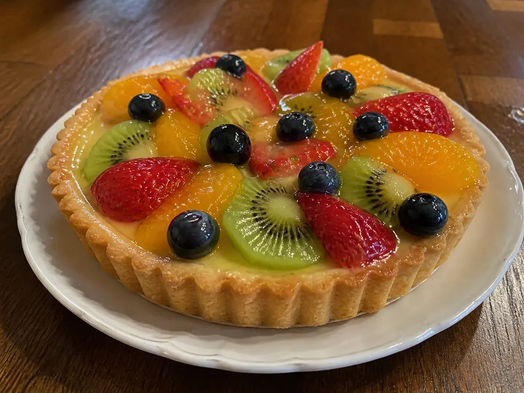 Fruit Tart — plated and served