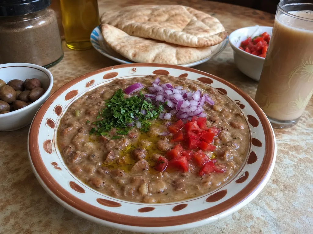 Ful Medames — plated and served