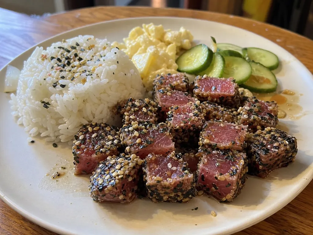 Furikake Ahi — plated and served