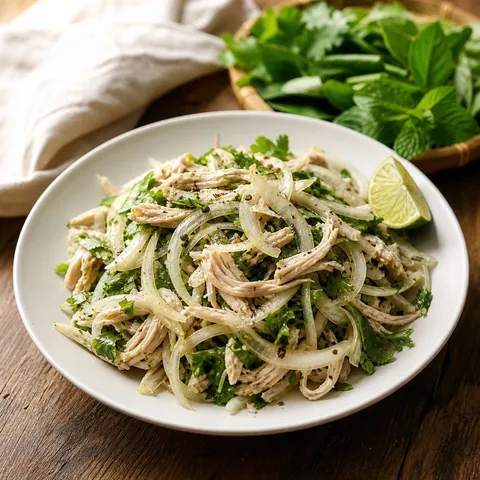 Gỏi Gà Trộn Hành Tây (Chicken and Onion Salad) — Vietnamese recipe