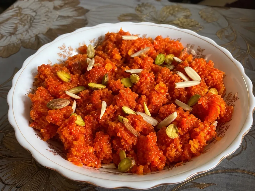 Gajar Ka Halwa — plated and served