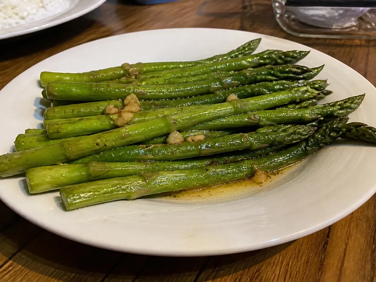 Garlic Butter Sauteed Asparagus — served