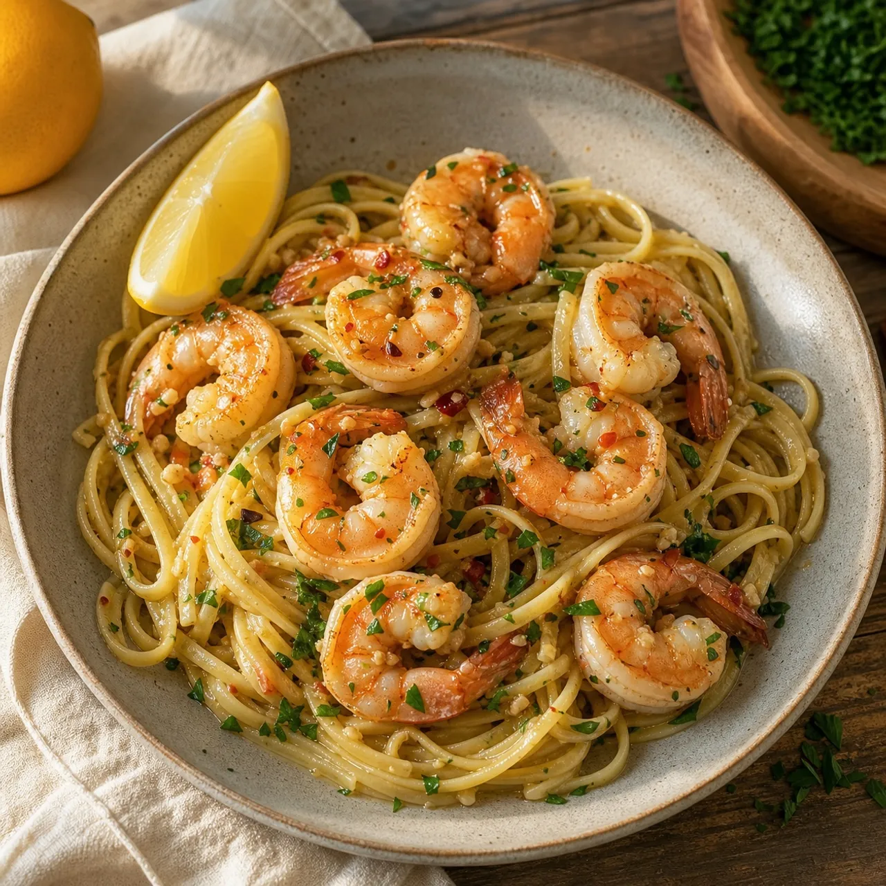 Garlic Butter Shrimp Scampi — Seafood recipe