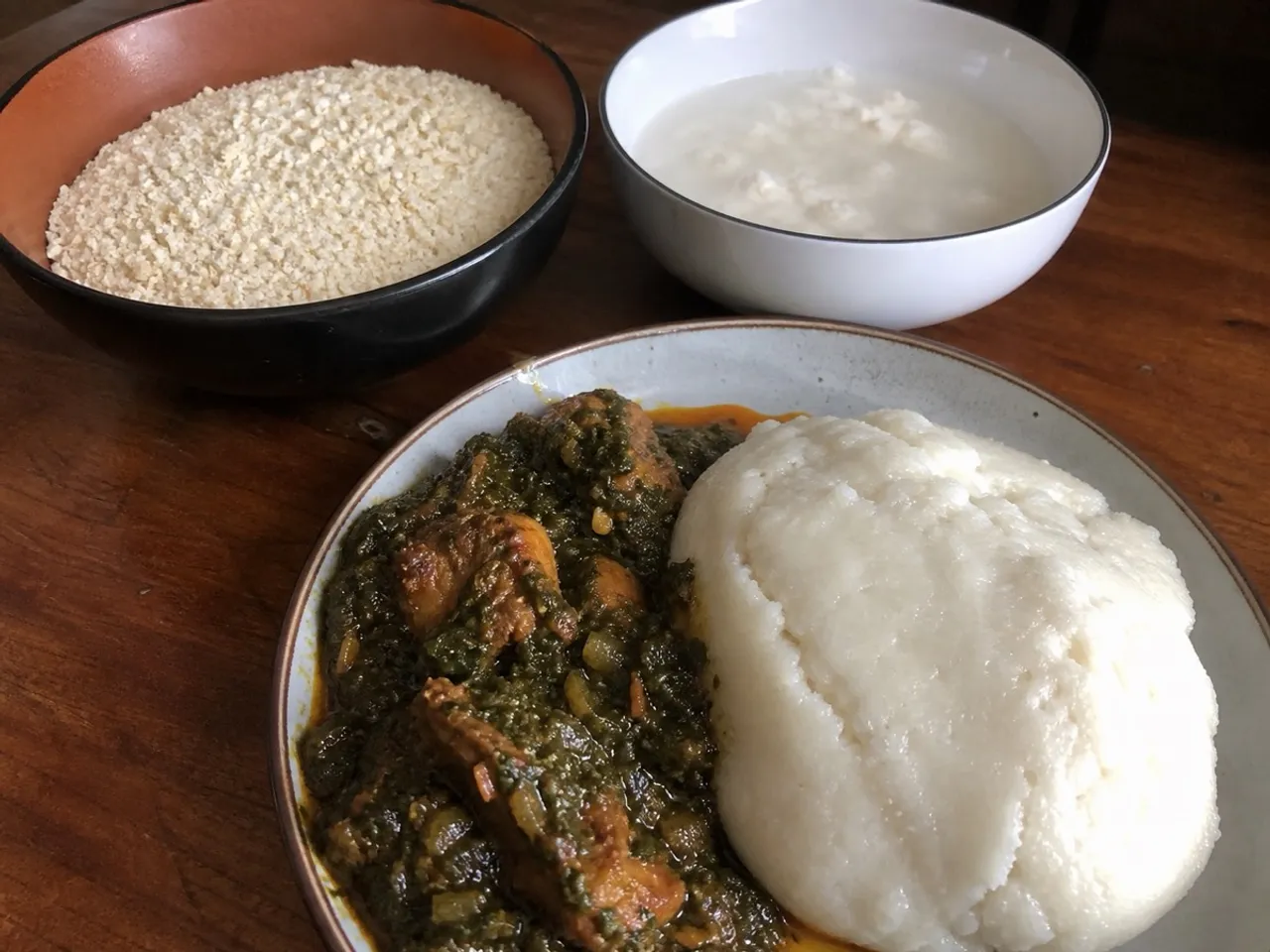 Garri — served