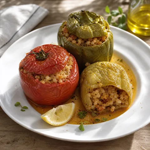 Gemista (Stuffed Tomatoes and Peppers with Rice) — Greek recipe