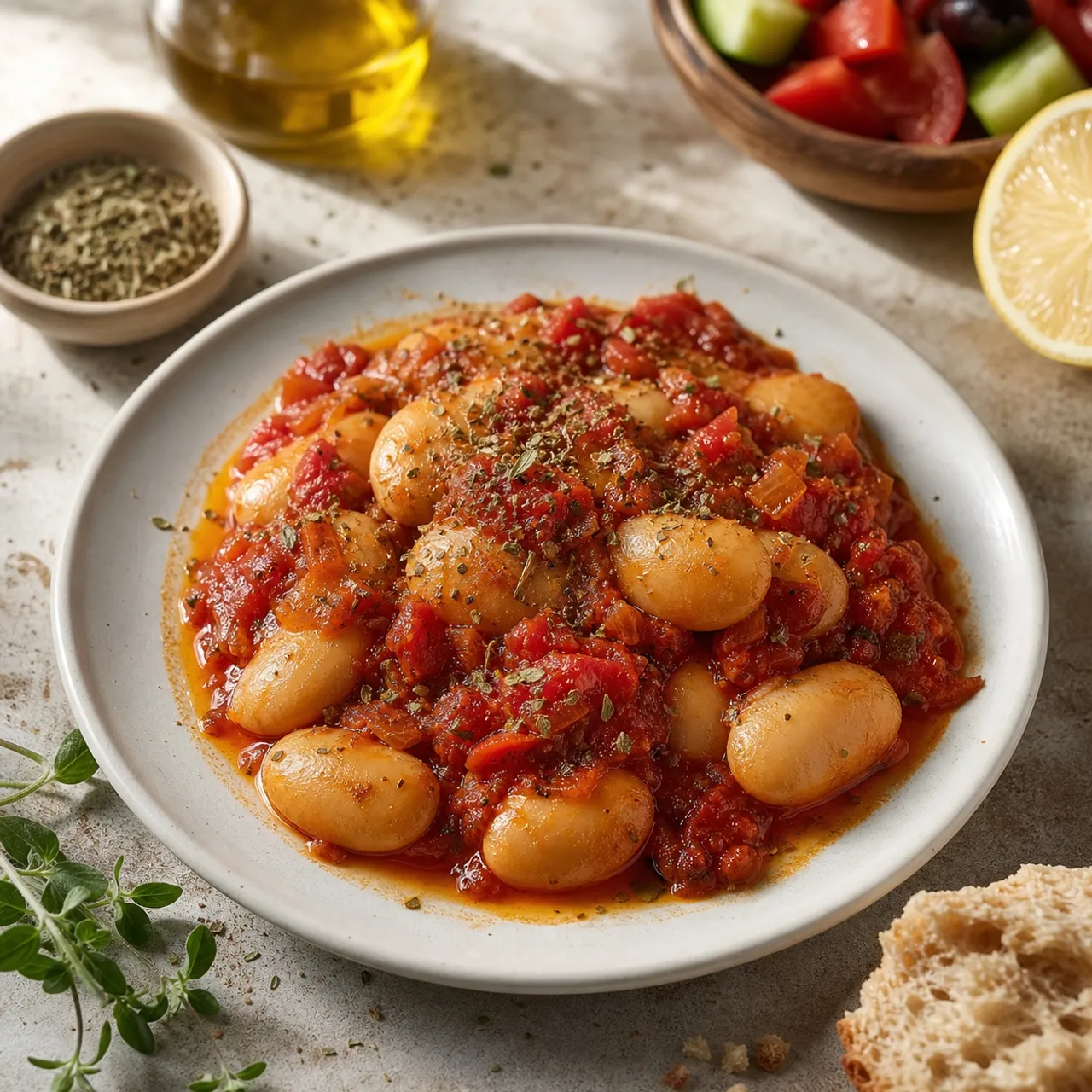 Gigantes Plaki (Baked Giant Beans in Tomato Sauce) — Greek recipe