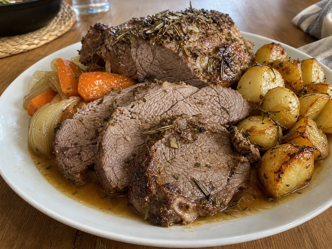 Gigot d'Agneau — served