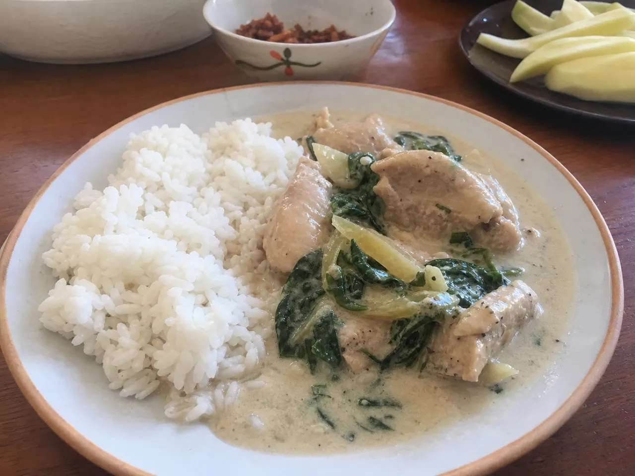 Ginataang Manok — served