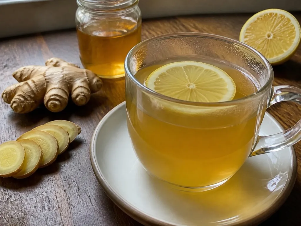 Ginger Tea — plated and served