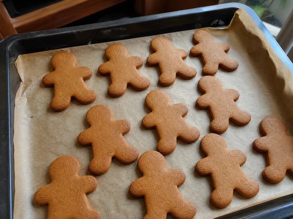 Gingerbread Man Cookies — plated and served