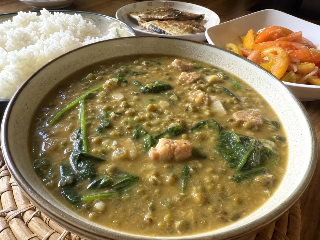Ginisang Monggo — served