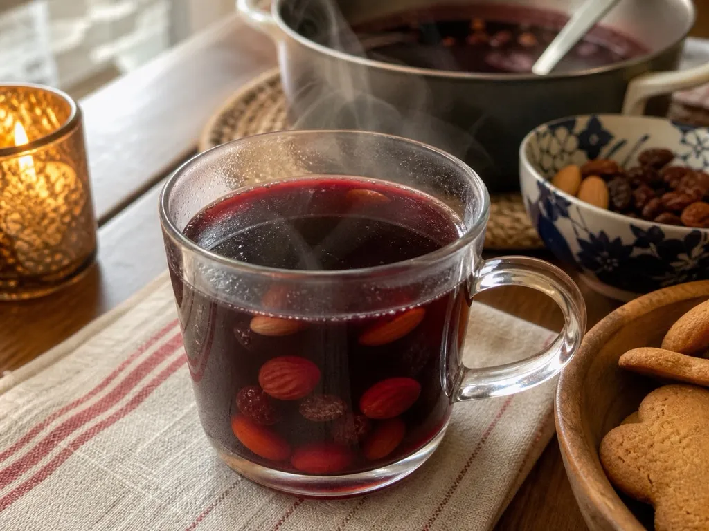 Glögg — plated and served