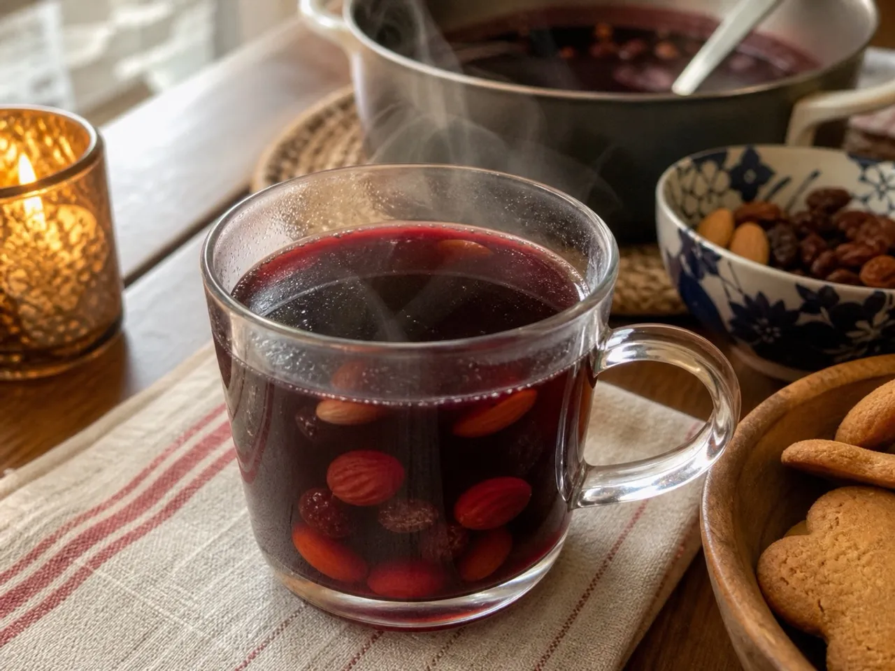 Glögg — served