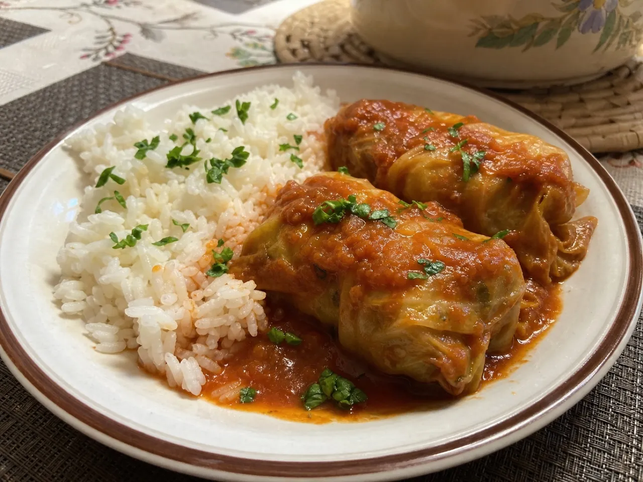 Golabki — served