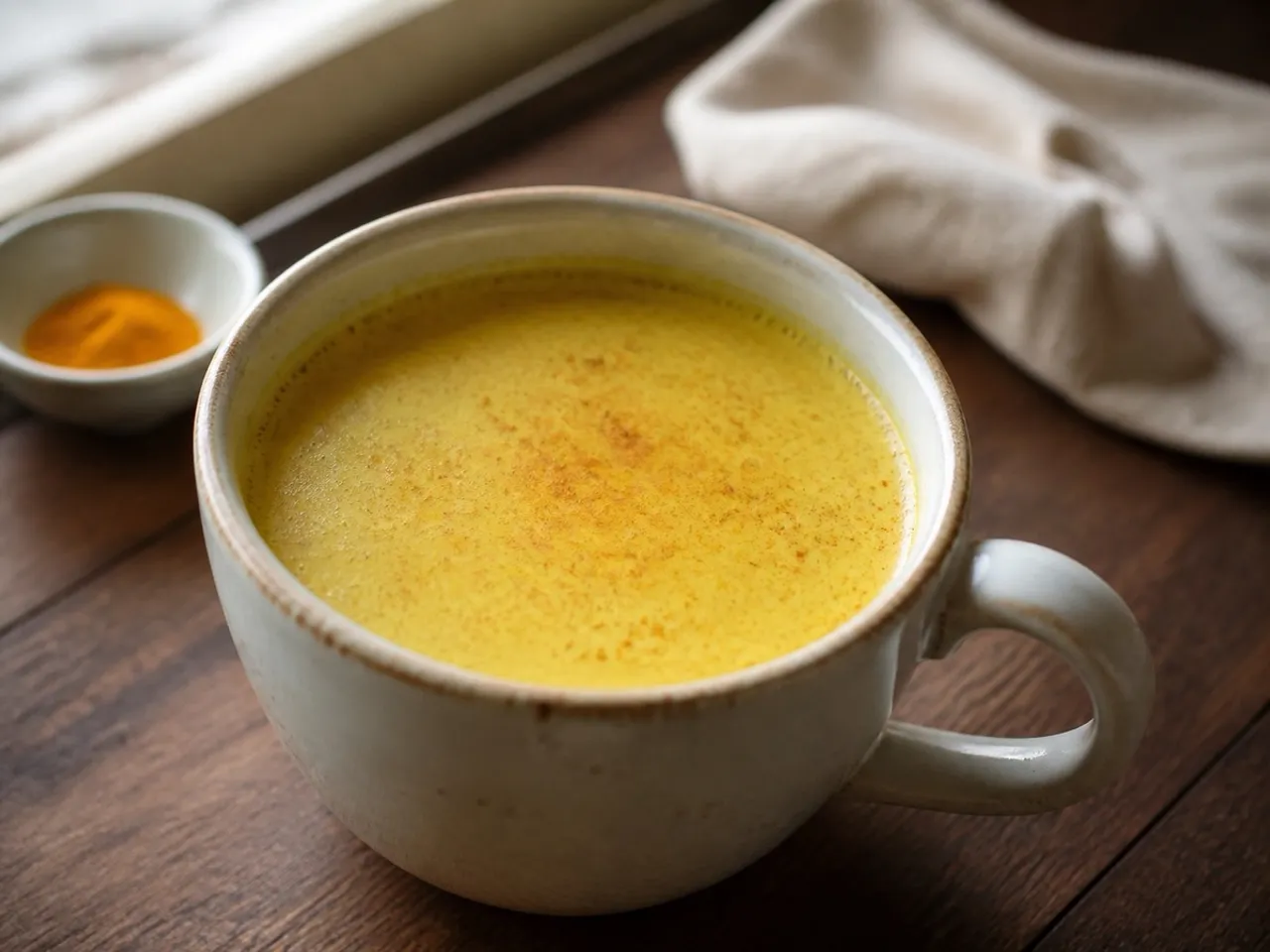 Golden Milk (Turmeric Latte) — served