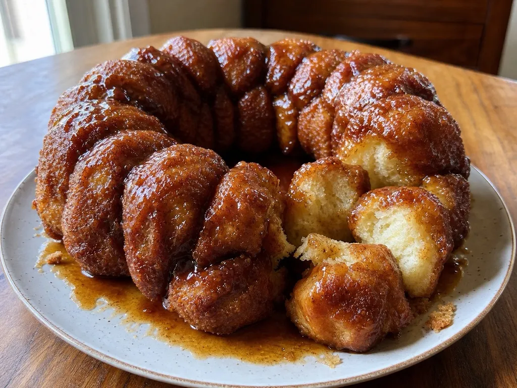 Gooey Monkey Bread — plated and served
