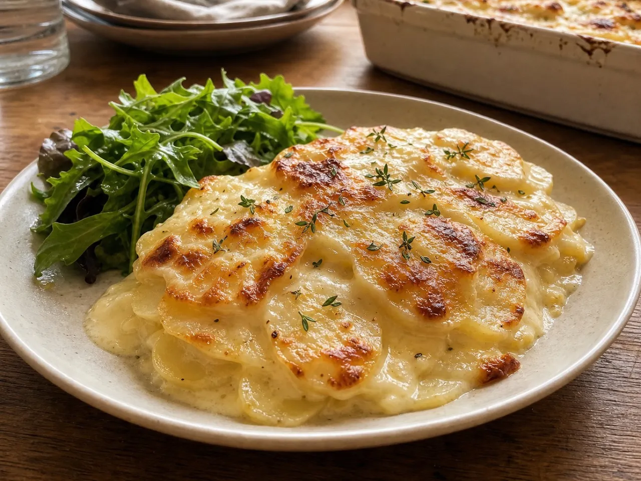 Gratin Dauphinois — served
