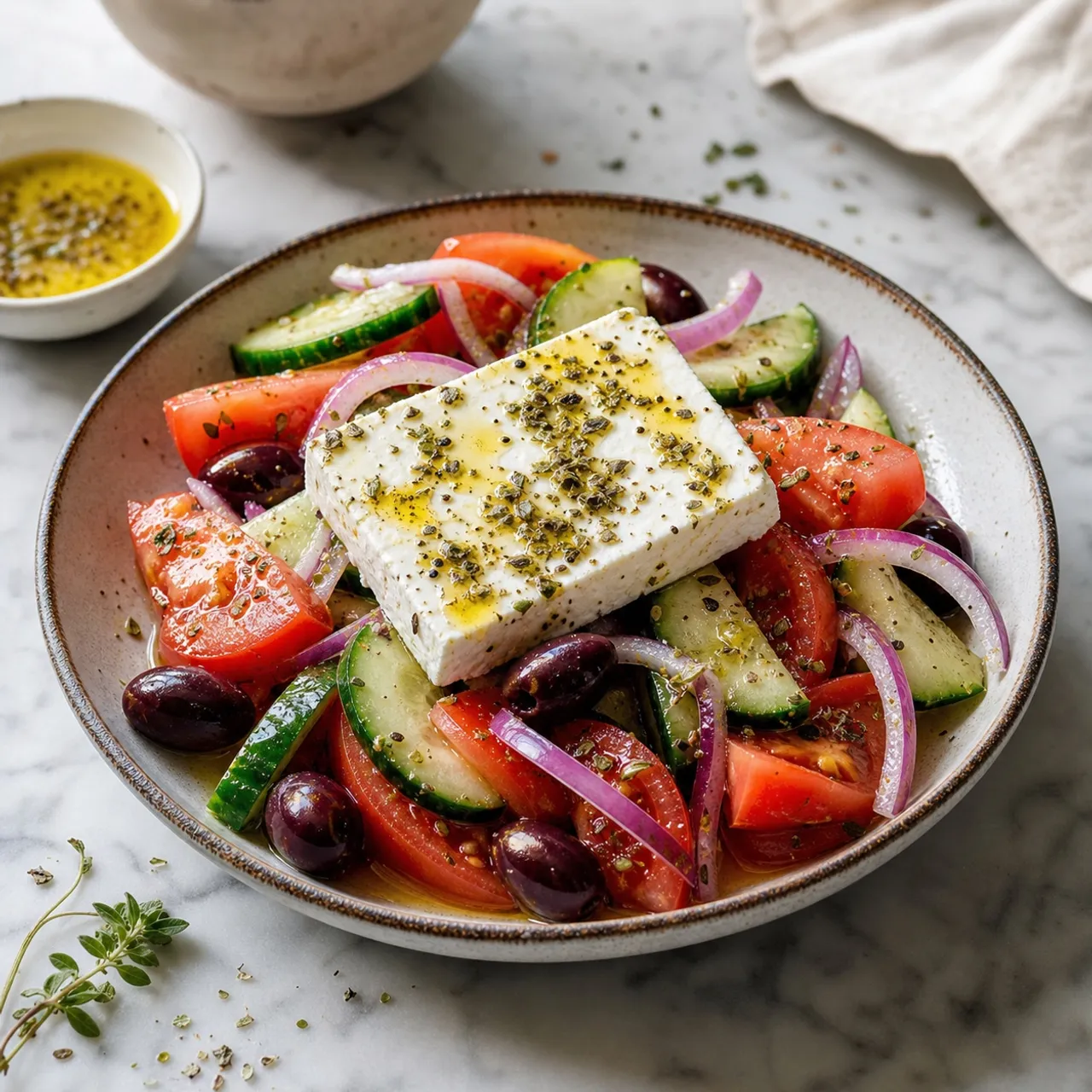 Greek Salad (Horiatiki) — Mediterranean recipe