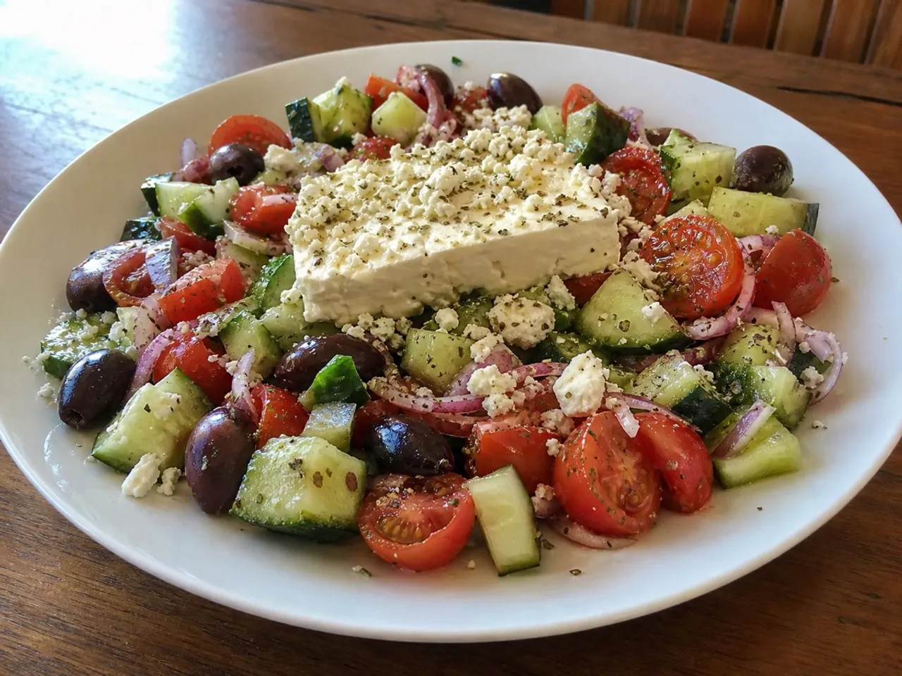 Greek Salad — served