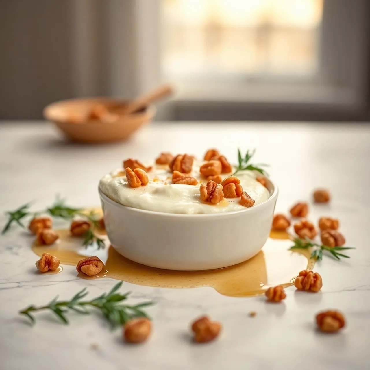 Greek Yogurt with Honey and Walnuts — Mediterranean recipe