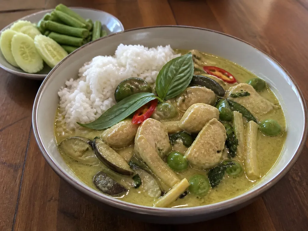 Green Curry — plated and served