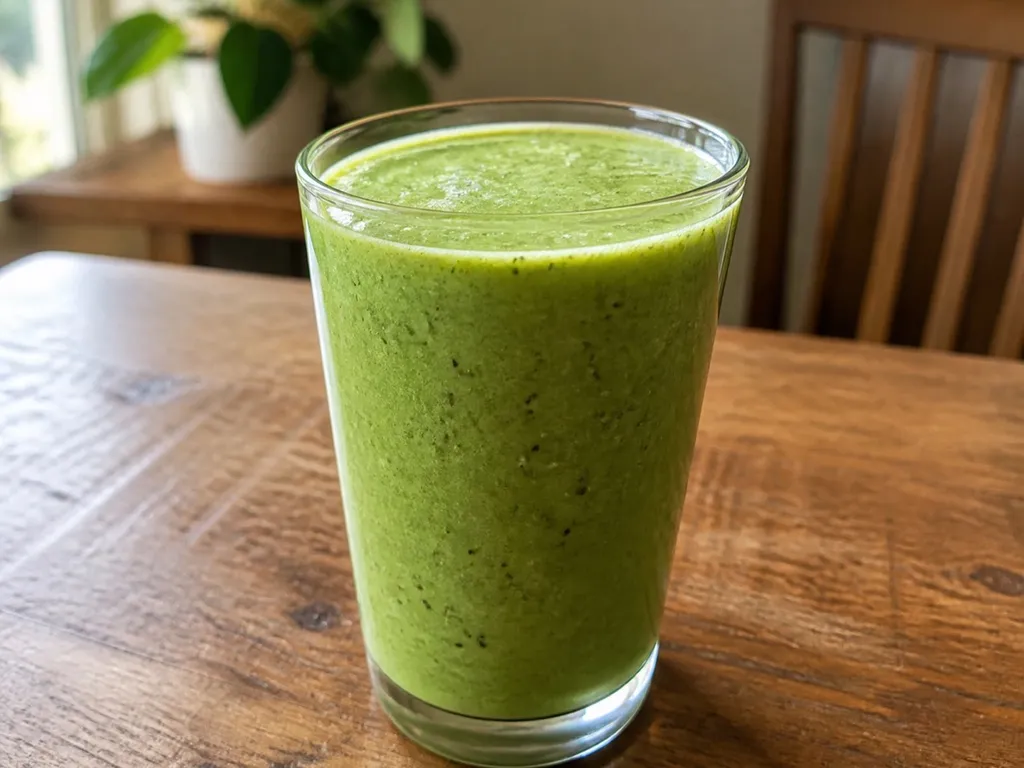 Green Smoothie — plated and served
