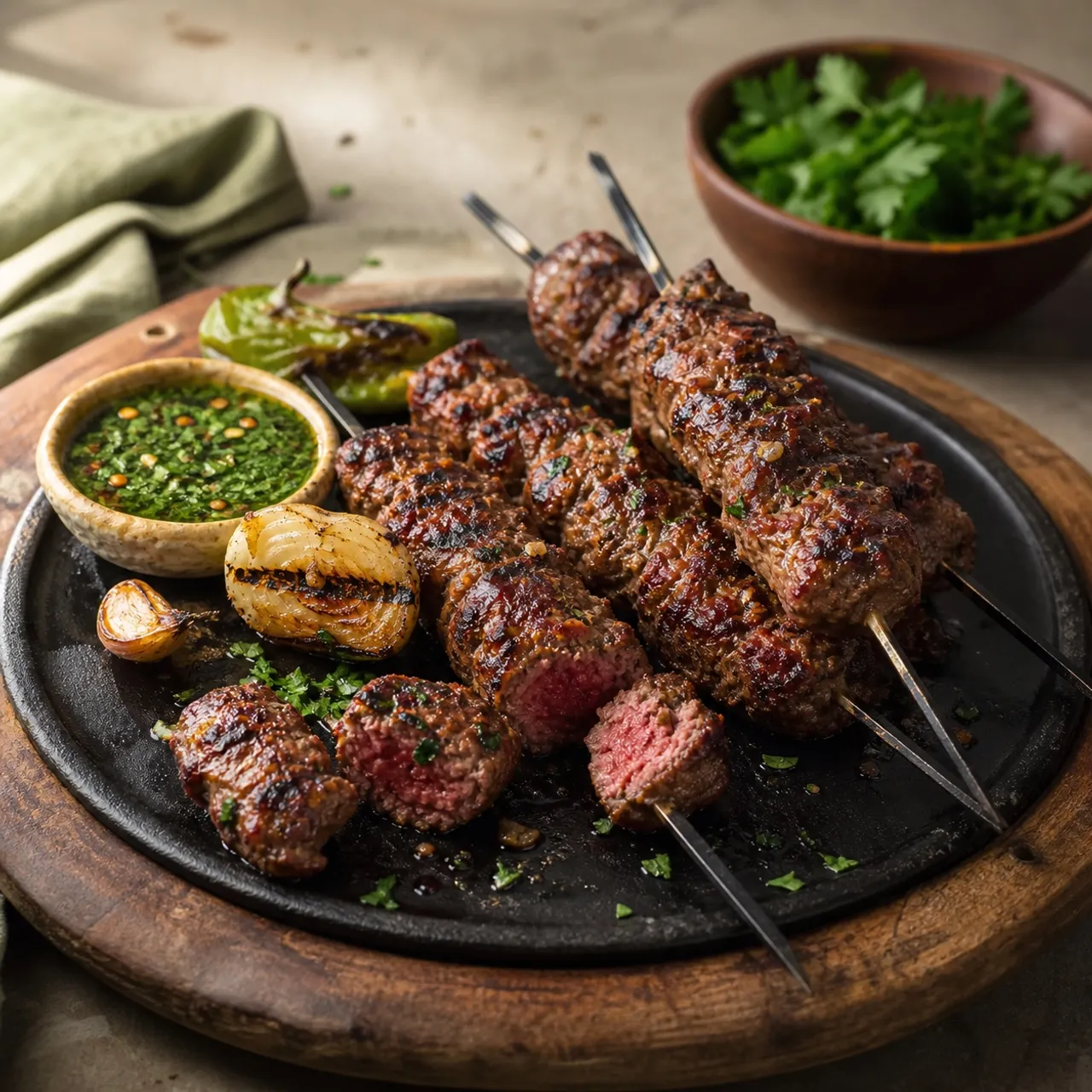 Grilled Beef Kebabs — Meat & Pork recipe