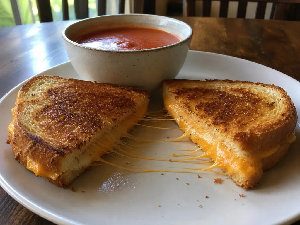 Grilled Cheese — plated and served