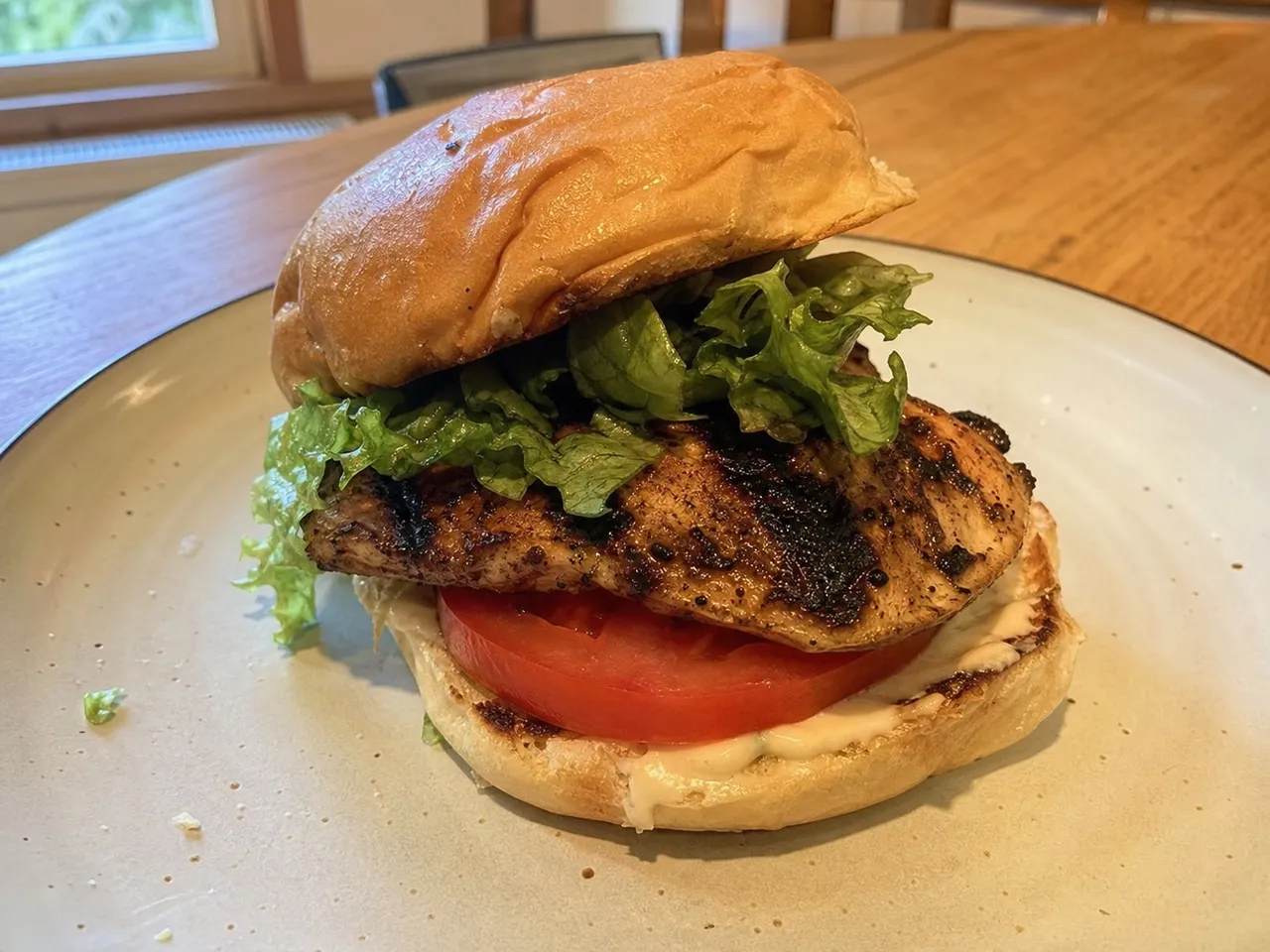 Grilled Chicken Sandwich — served