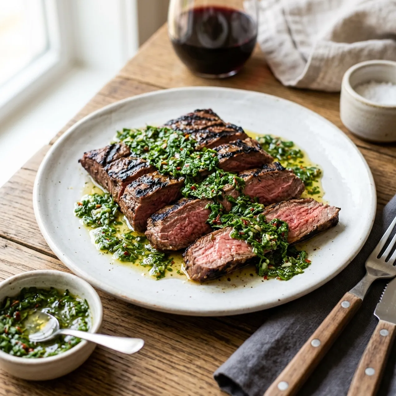 Grilled Chimichurri Skirt Steak — Meat & Pork recipe