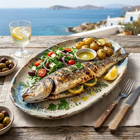 Grilled Whole Branzino — Seafood recipe