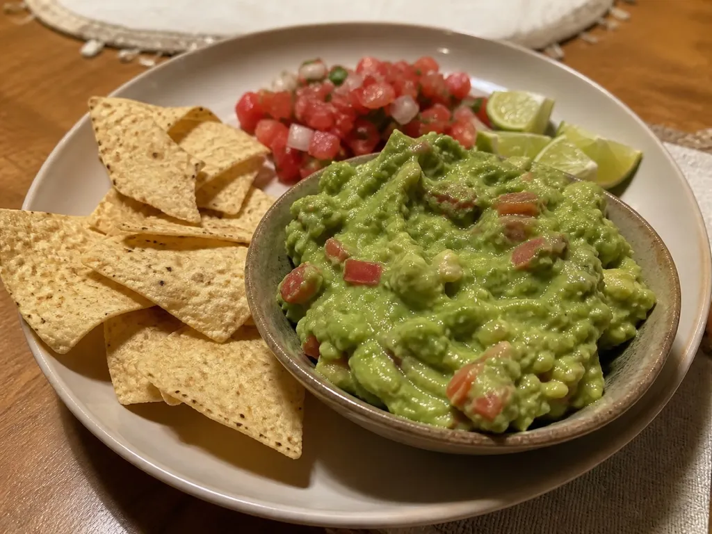 Guacamole — plated and served