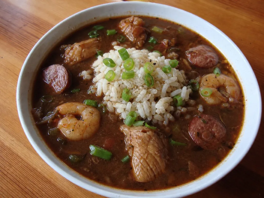 Gumbo — plated and served