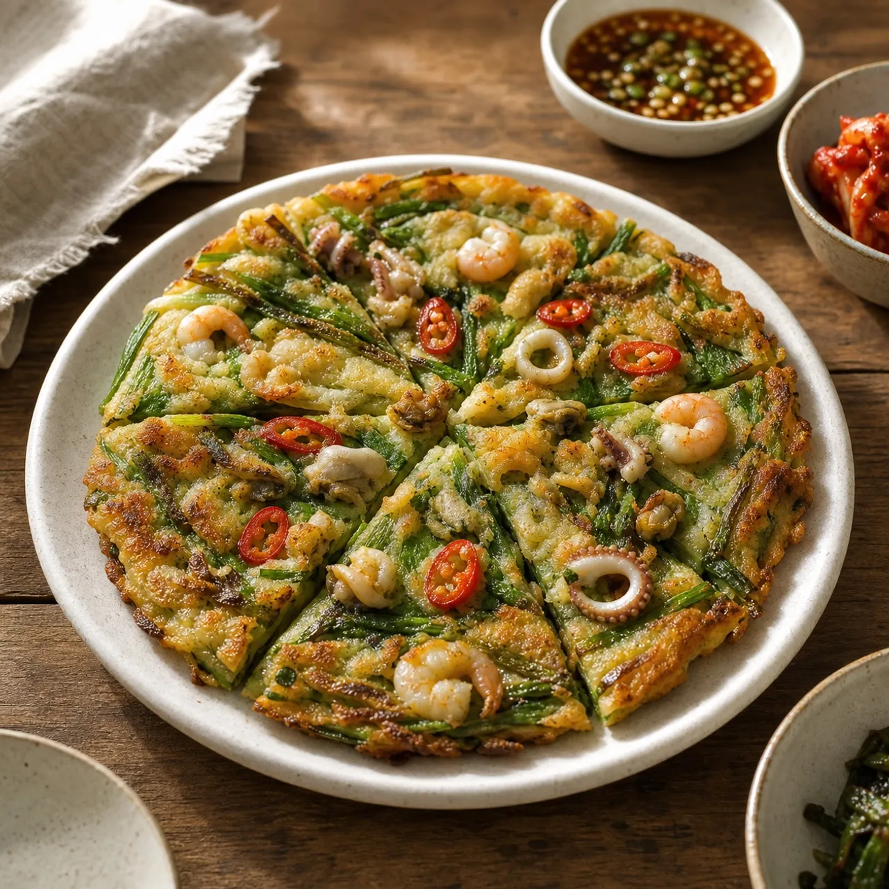 Haemul Pajeon (Seafood Scallion Pancake) — Korean recipe