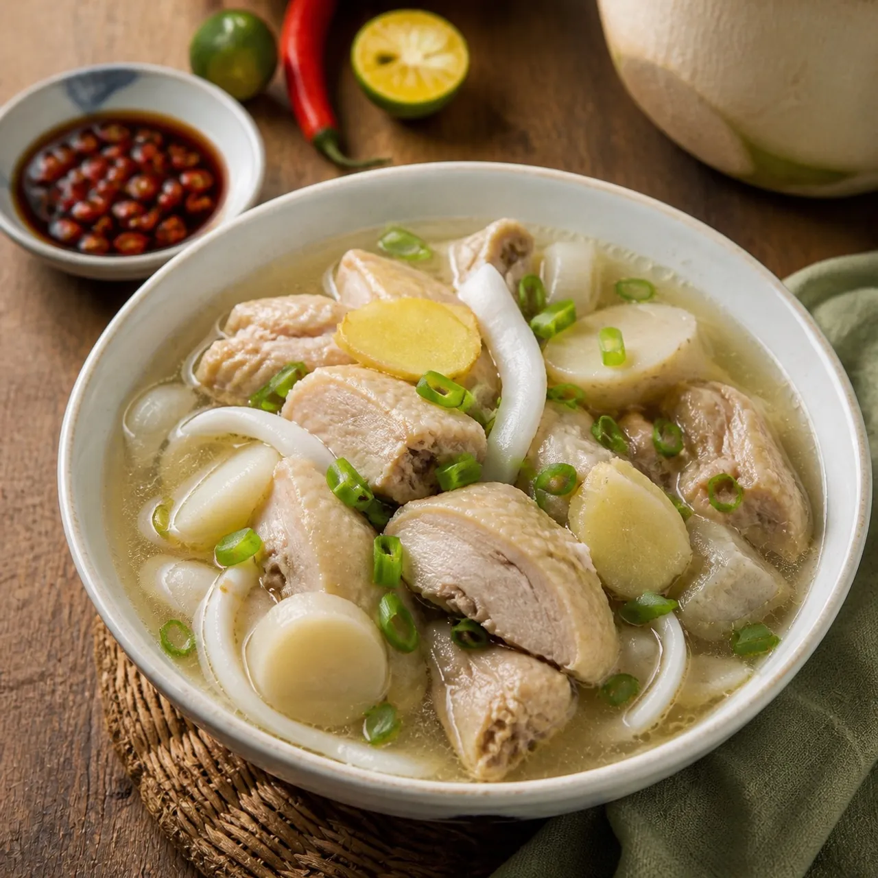 Hainan Coconut Chicken Soup — Chinese recipe