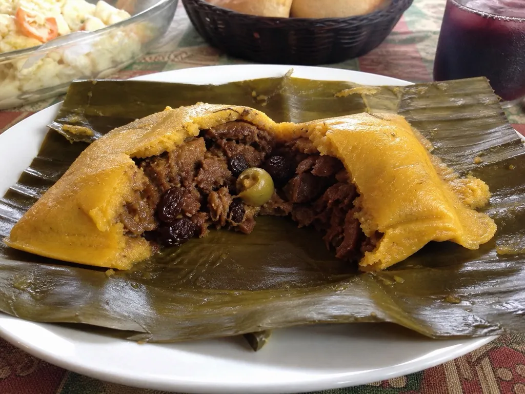 Hallacas — plated and served