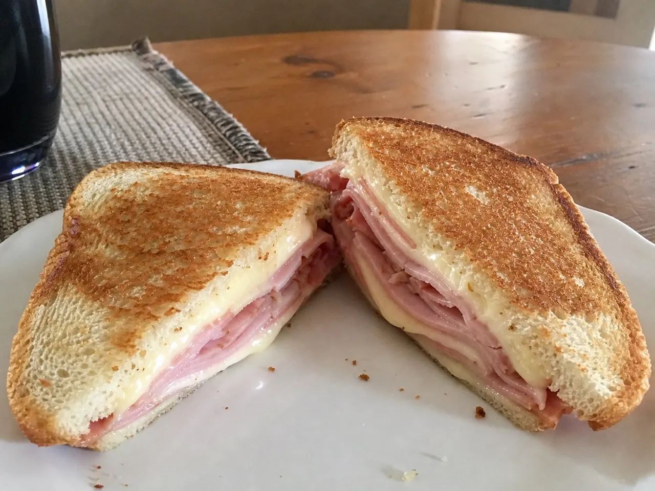 Ham and Cheese Sandwich — served