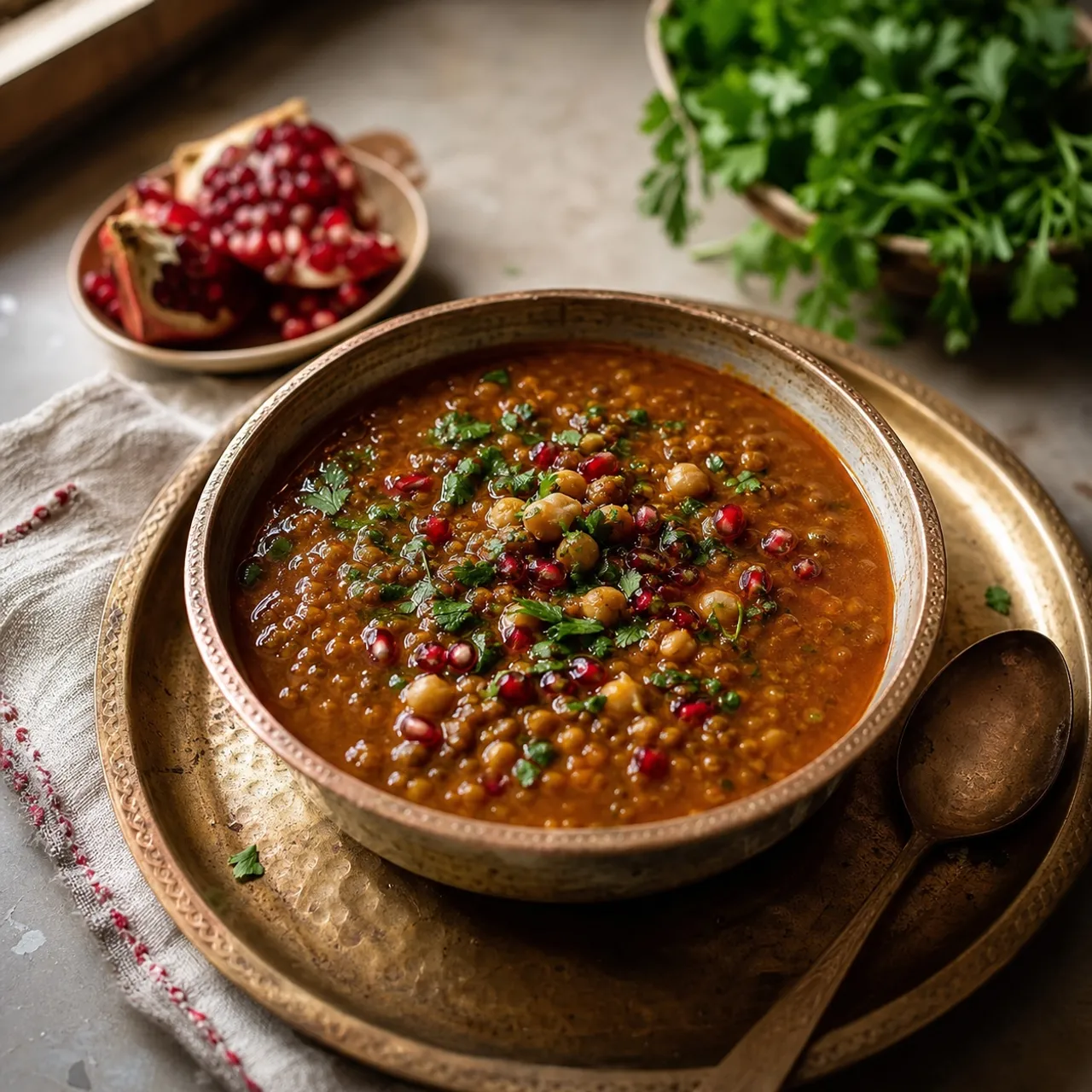 Harira (Moroccan Lentil and Chickpea Soup) — Middle Eastern recipe