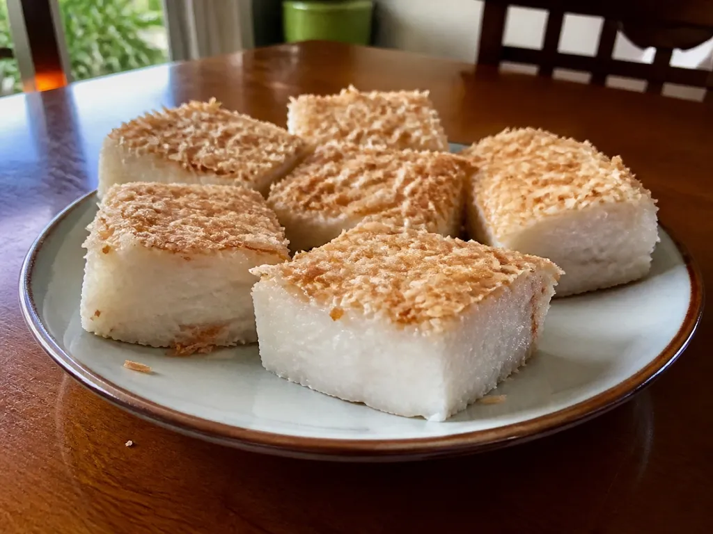 Haupia — plated and served