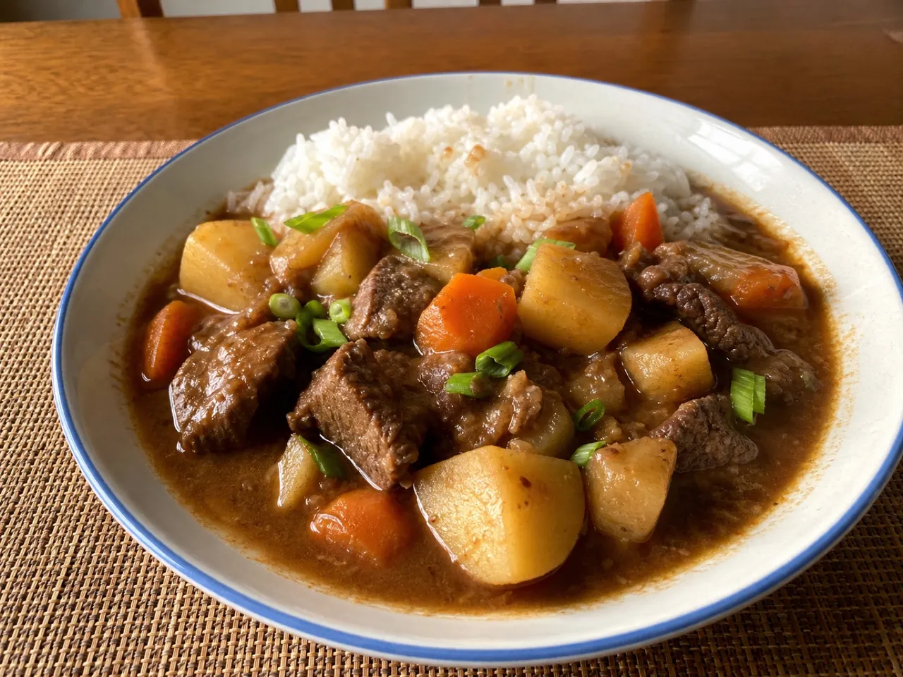 Hawaiian Beef Stew — served