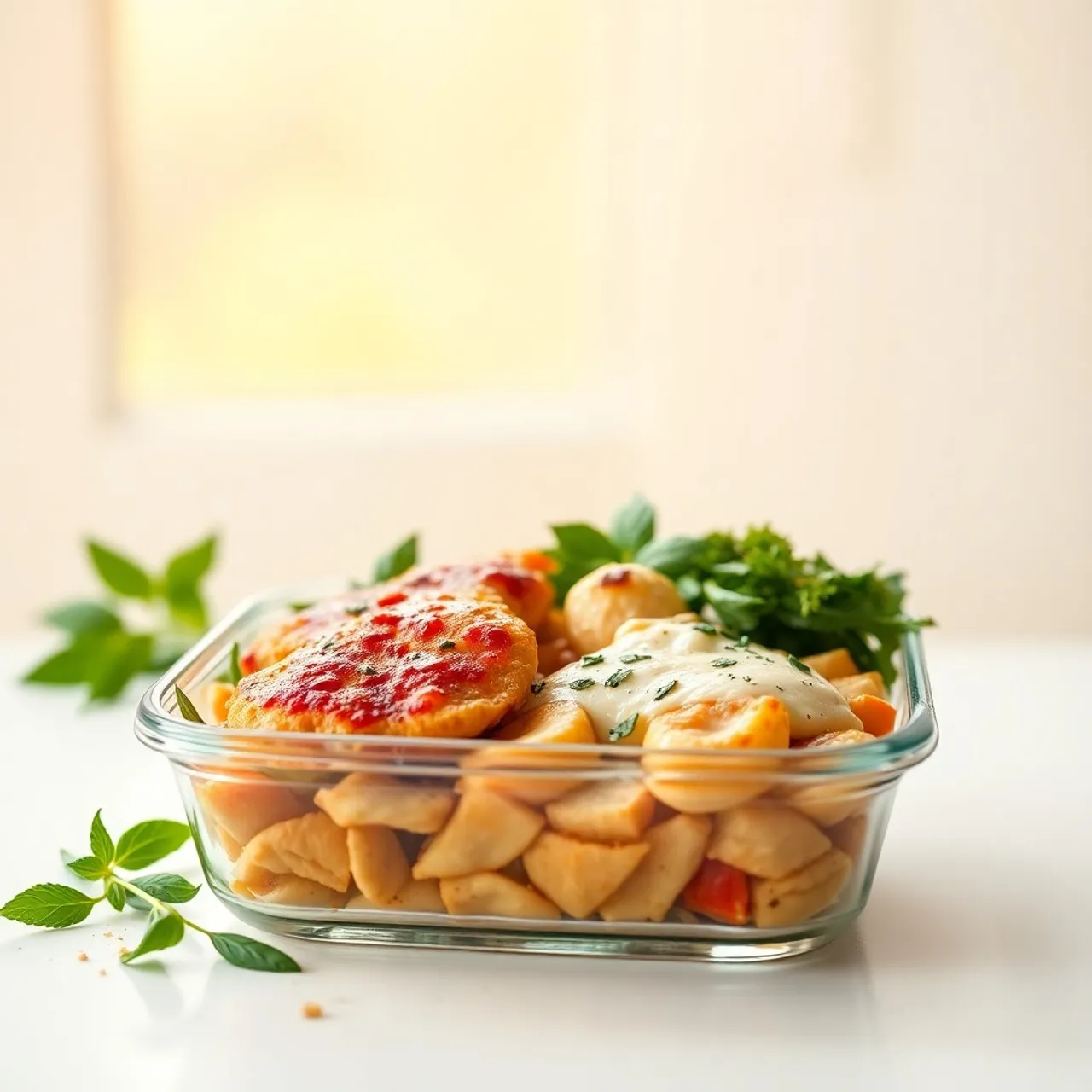 Healthy Baked Chicken Parmesan Bowls — Meal Prep recipe