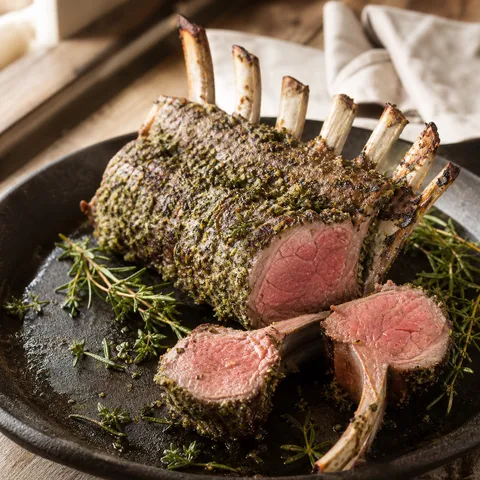 Herb-Crusted Rack of Lamb — Meat & Pork recipe