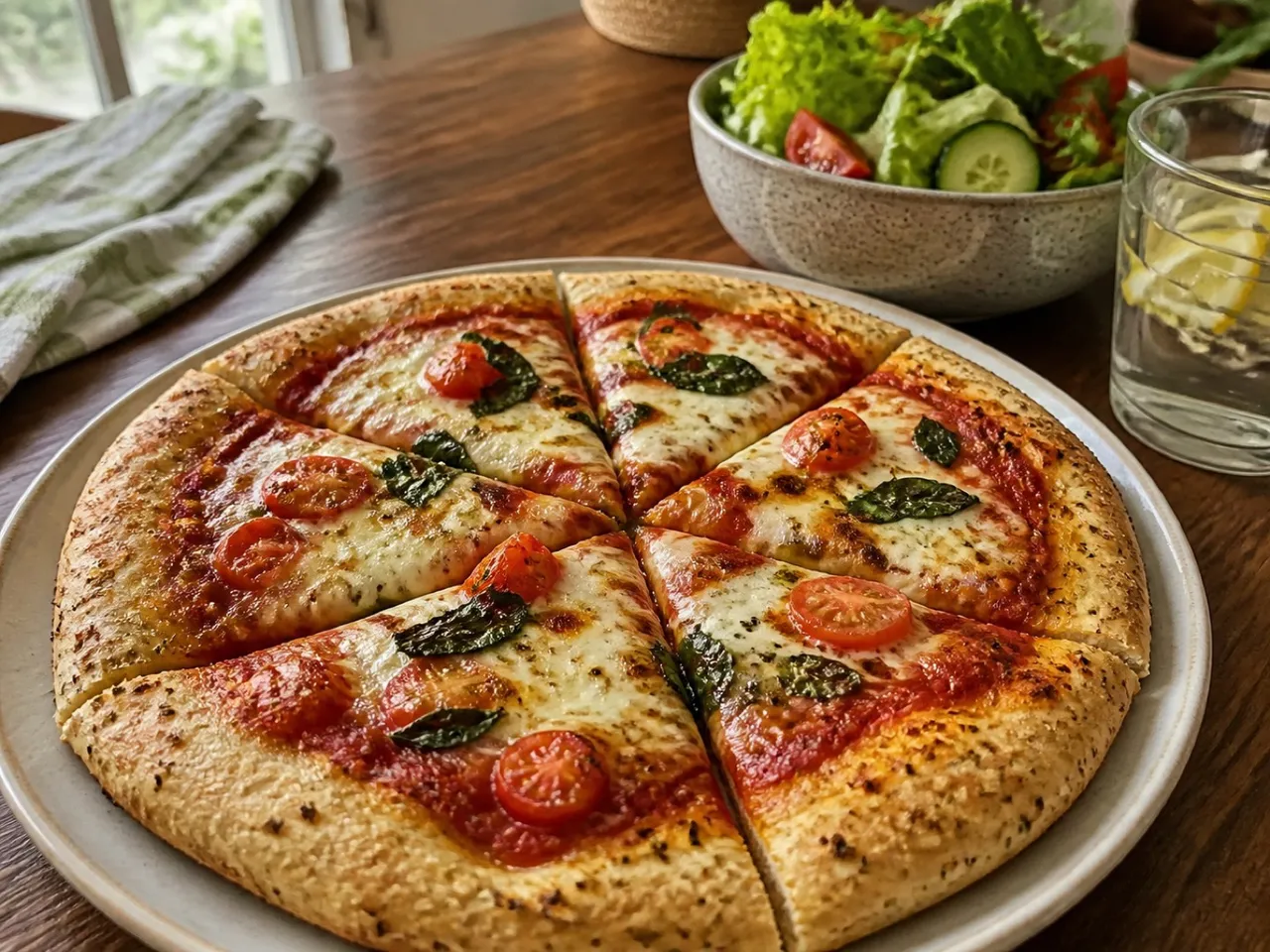 Herbed Pizza Crust — served