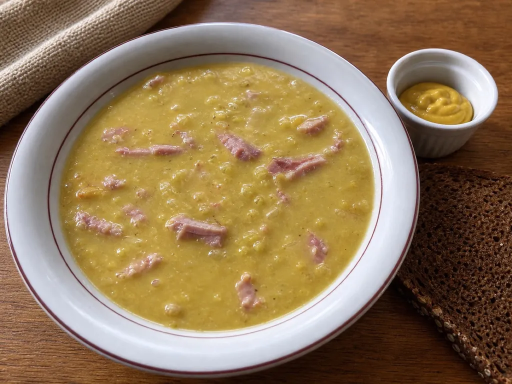 Hernekeitto — plated and served