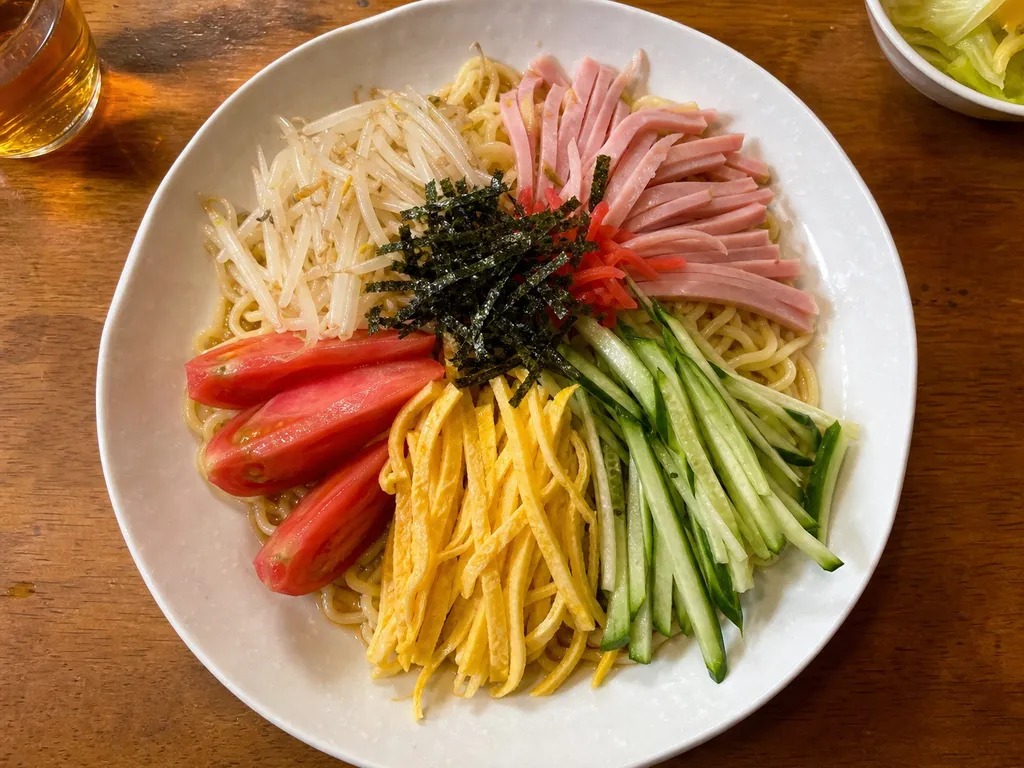 Hiyashi Chuka — plated and served