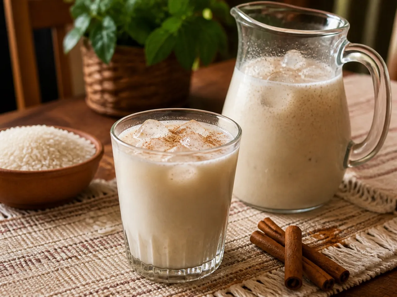 Homemade Horchata — served