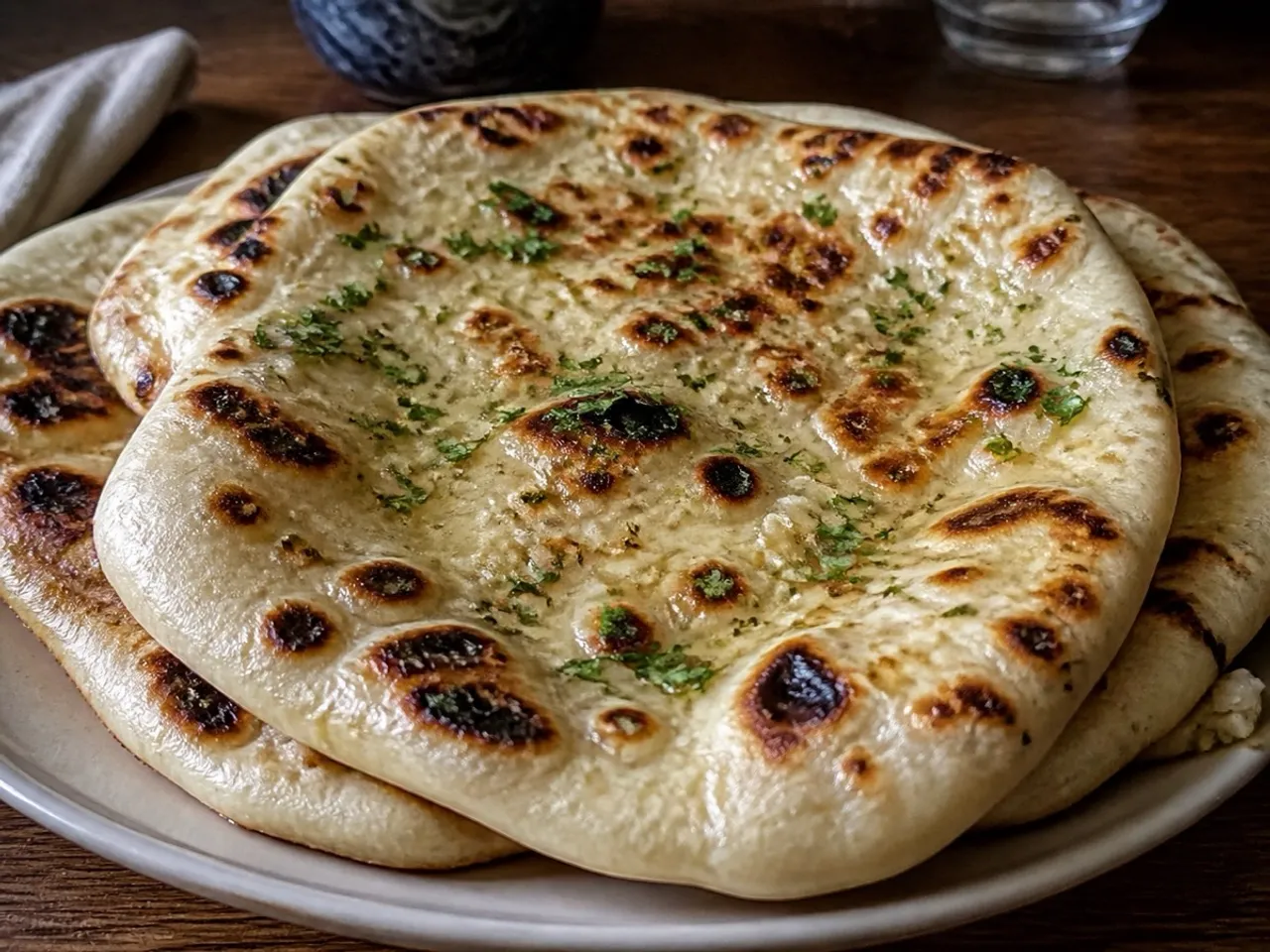 Homemade Naan — served