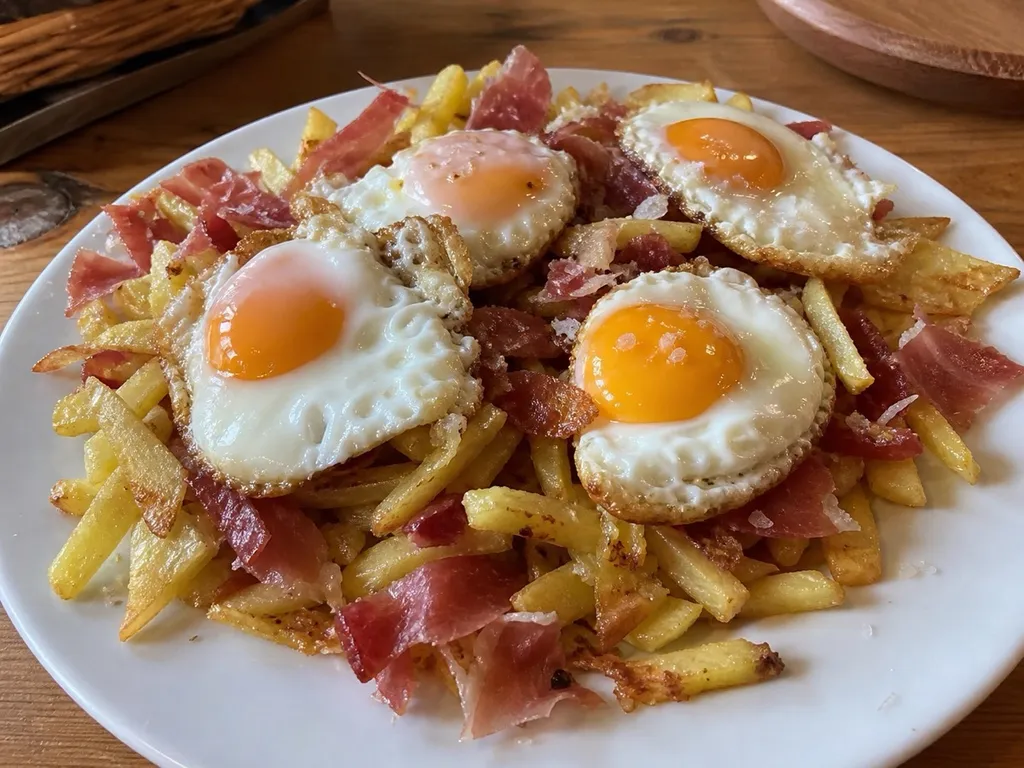 Huevos Rotos — plated and served