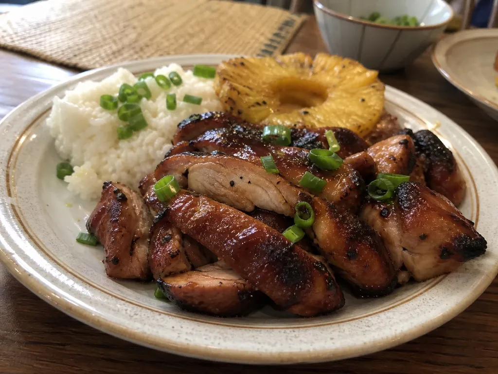 Huli Huli Chicken — plated and served