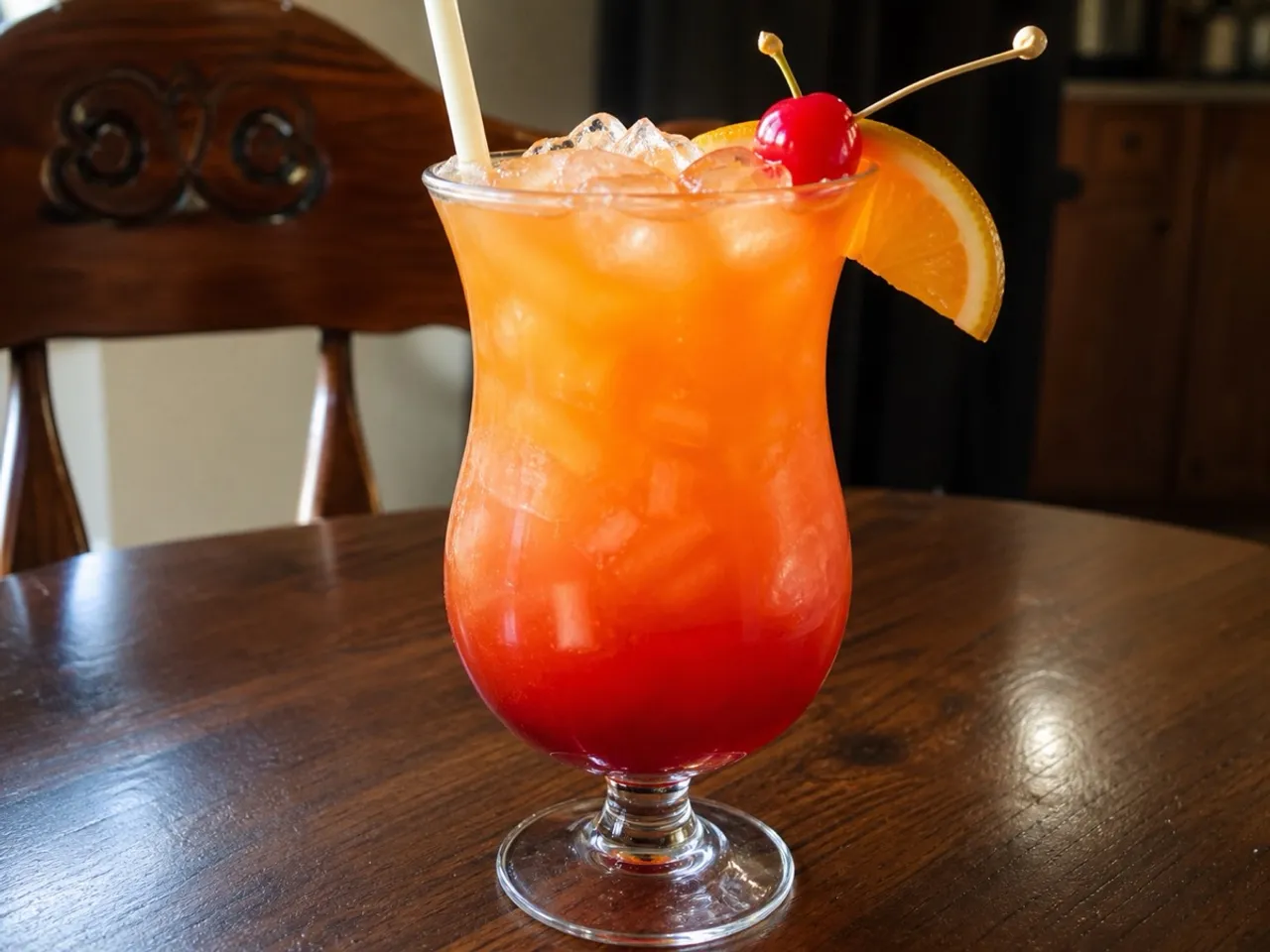 Hurricane Cocktail — served
